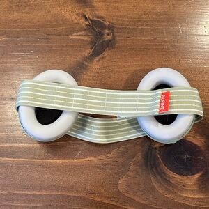 Alpine Muffy Baby Ear Muffs - Light Sage Green and White